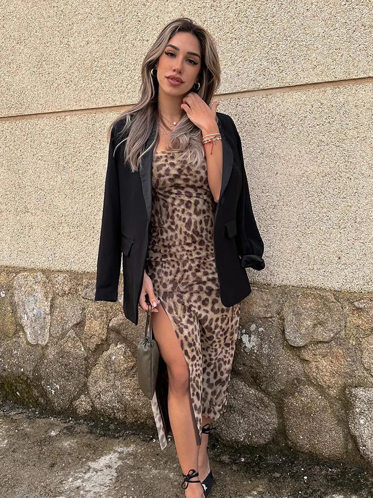 Summer Printed Tube Long Dress for Woman Strapless Slit Slim Fit Dresses Female Tulle Dress