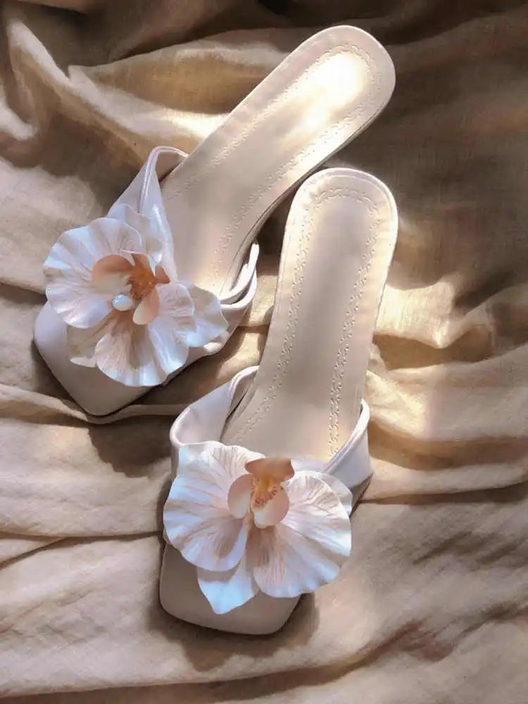 Summer Flower Slippers Comfort Outdoor Shoes Dress Street Style Slides