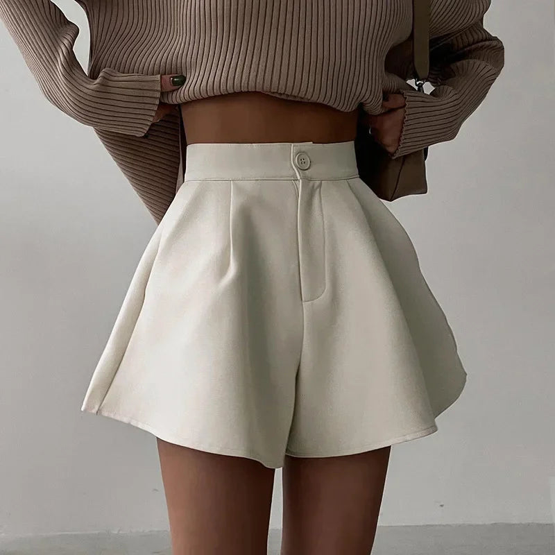 High Waist Wideleg Shorts Bottom Loose Aline Short Pants Leisure Summer New Shorts