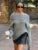 Knit Sweater Pullover for Loose Off-shoulder Ribbed Long Sleeve Knitwear Autumn Sweater