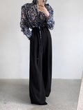 Drop Feeling Wide Leg Suit Pants Spring New High Waist Slimming Versatile Straight Leg Long Trousers