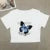 Full-shoulder Cotton Short-sleeved T-shirt Summer New Spice High Waist Slim Short Crop Clothes Sweet and Spicy