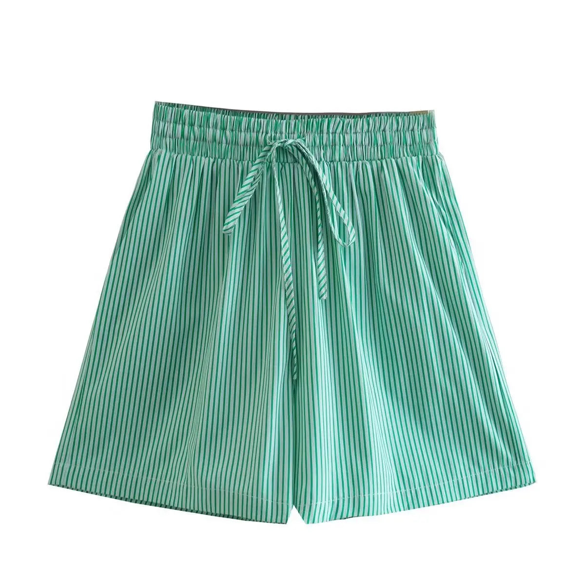 Drawstring Short Pants Sets New Summer Long Sleeve Pocket Irregular Blouse+shorts Outfits Two-piece Set