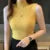 Knitted Slim Tank Top Sleeveless O-neck Crop Top T-shirt Cotton Off Shoulder Crop Tank Top Summer