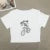 ’s T-shirt Hot Sell Motorcycle and Monogram Print Custom T-shirt Baby Tee
