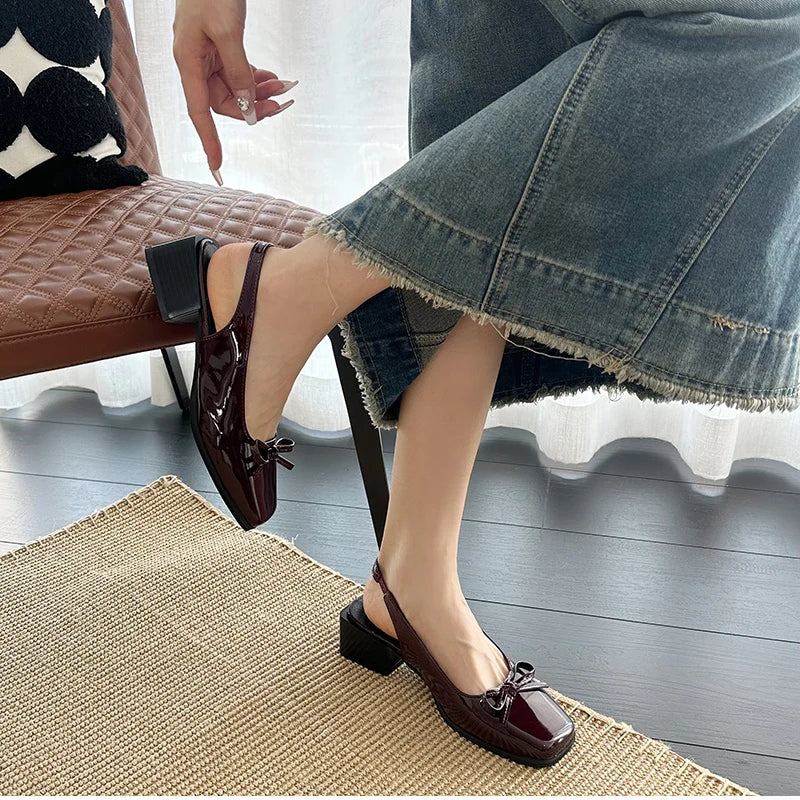 Summer Cover Toe Sandals Causal Street Style Dress Singbacks Mules Shoes Zapatos De Mujer
