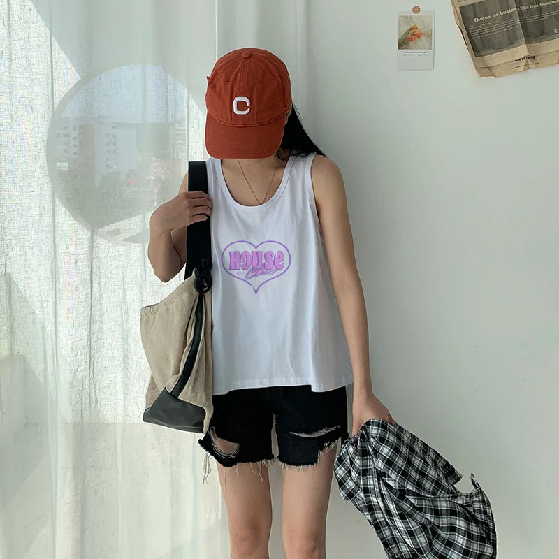 Short-sleeved T-shirt ’s Summer New Sweet Spice Print Design Sense Short Slim-fit Top