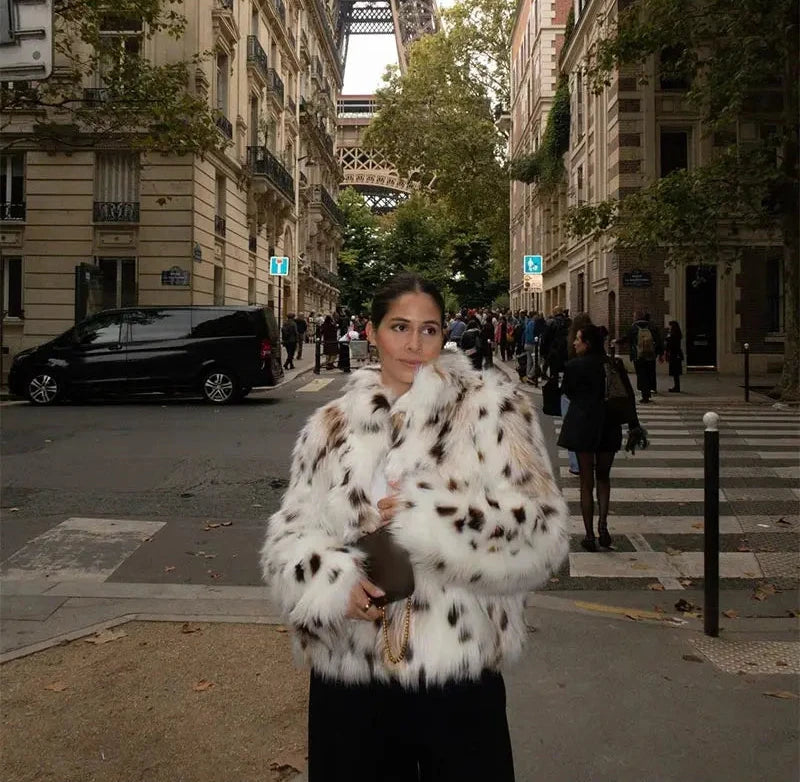 Hilery Leopard Fur Coat
