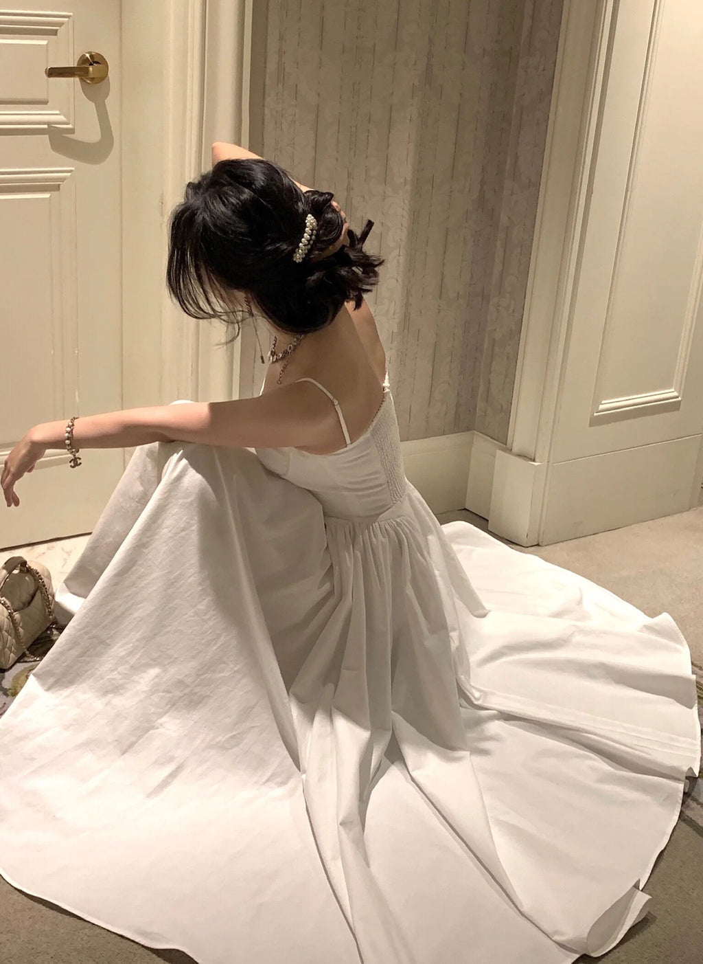 Spaghetti Strap Midi Dress Slim a Line Party Dresses Party Birthday Holiday Dress Clothing