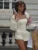 Basic Concise 3 Piece Set Hipster Wrapped Chest Tanks+long Sleeve Crop Tops+elastic Waist Shorts Mujer Tracksuits