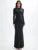 Diagonal Collar Long Sleeve Maxi Dress for Autumn Winter New High Waist Ruched Bodycon Long Dress