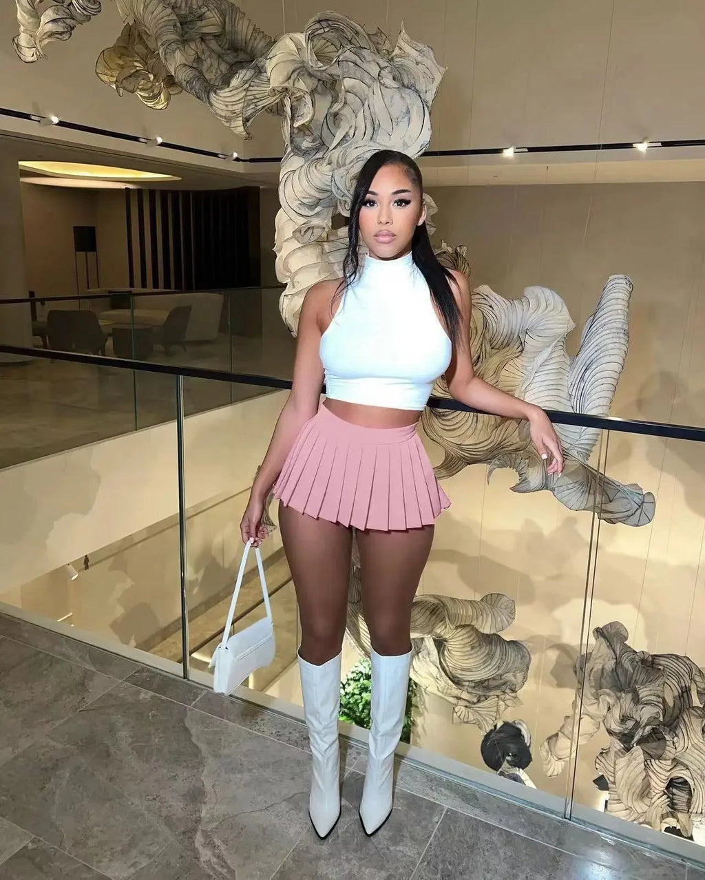 Mini Pleated Skirts for Korean High Wiast Tennis Skirt Summer Girl Y2k Accessories Aline Stretchy Skirt