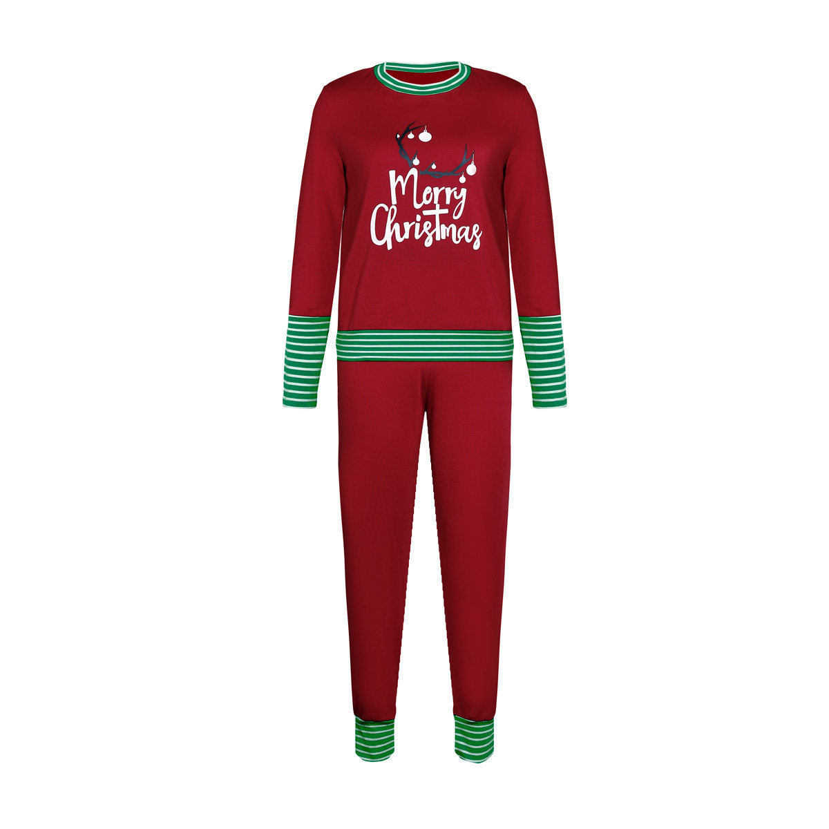 Merry Christmas Pajamas Set Matching Set Full Sleeve Tops+pants 2 Pieces
