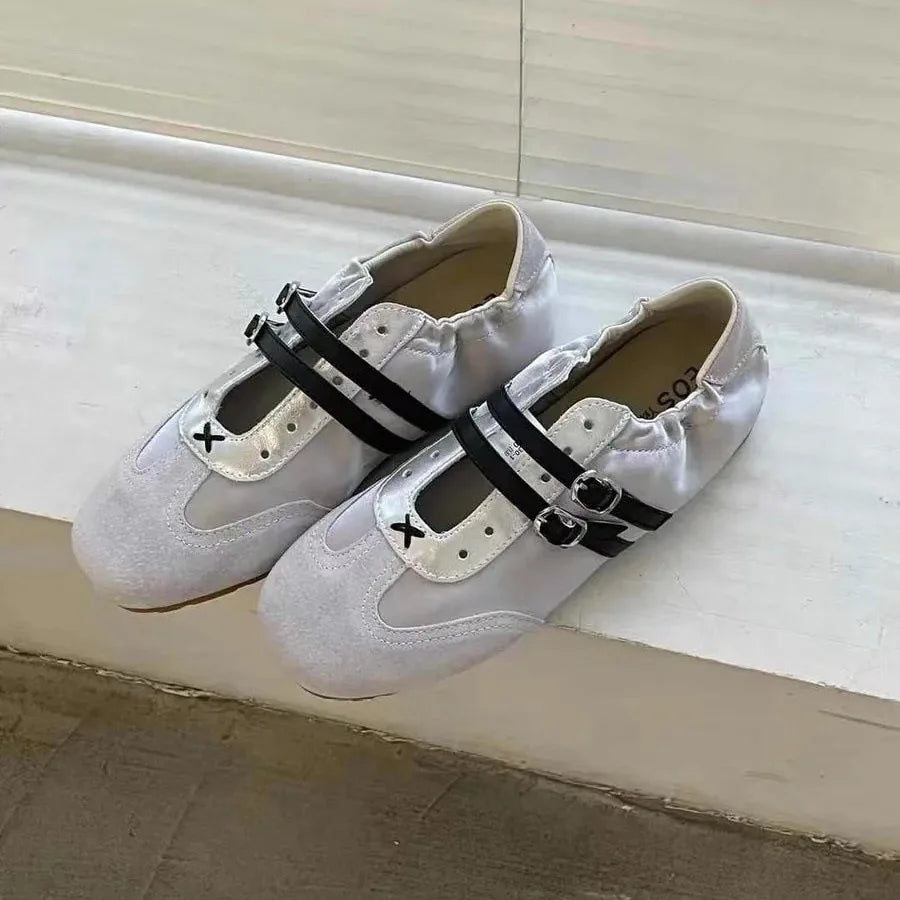 Flats Sports Shoes Sneakers Shallow Loafers Shoes Summer Walking Ballet Trend Sneakers