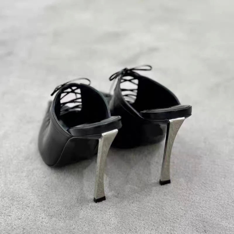 Ktlethomasw New Summer Crossstrap Pointed Toe Sandals Stiletto High Heels Shoes Slippers Sandalias De Las Mujeres
