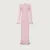 Backless Ruffled Knitted Long Dress for Contrast Color Flare Sleeve Autumn Bodycon Evening Party Sweater Dress