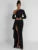 Oblique Shoulder Thigh High Split Maxi Dress Long Sleeve Backless Bodycon Club Party Long Dress Vestidos