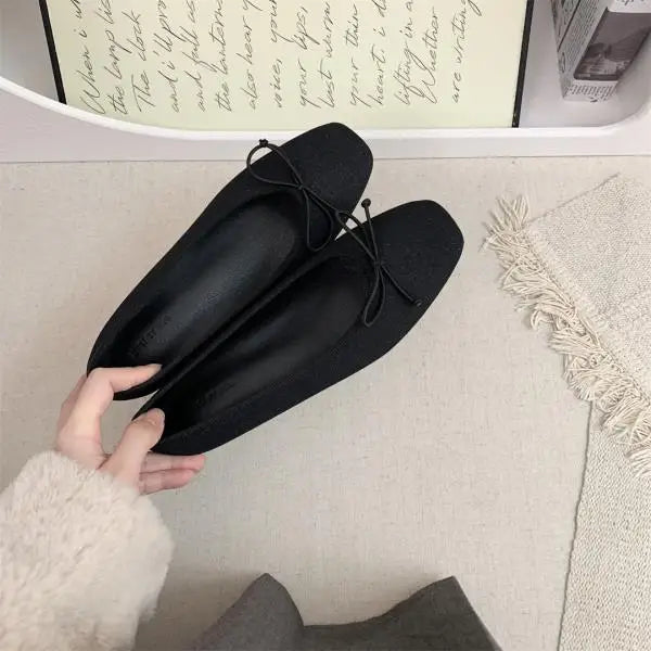 Increas Height Summer Shoes Square Toe Female Sneakers Clogs Platform Autumn Allmatch Dress Flats Slipon M