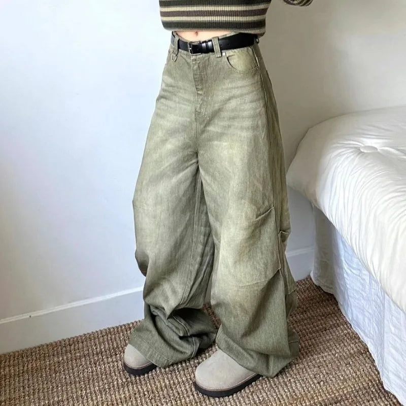 Y2k Oversized Jeans Woman Streewear Baggy Harajuku Denim Pants Spring Korean Causal Trousers Aesthetic