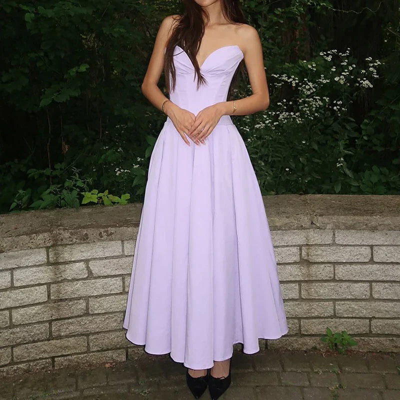 Multi Color Slim Long Dresses V Neck Wrap Chest Waist Party Dress Hollow Off Shoulder Pleated Dress
