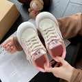 Spring and Autumn New Girl Thick Bottom Round Head Star Shoes to Wear Comfortable Sports Shoes Bread Shoes