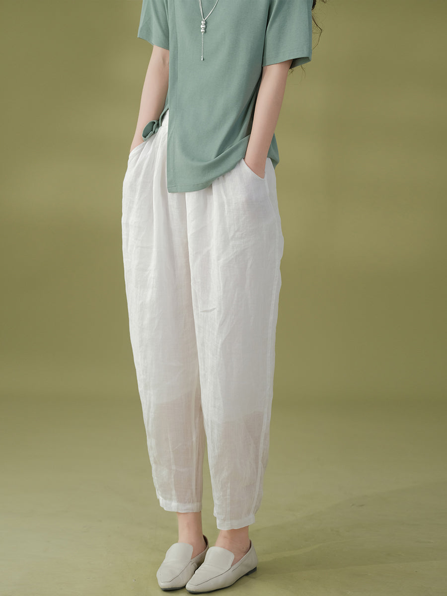 Summer Ramie Harem Pants Kl1022