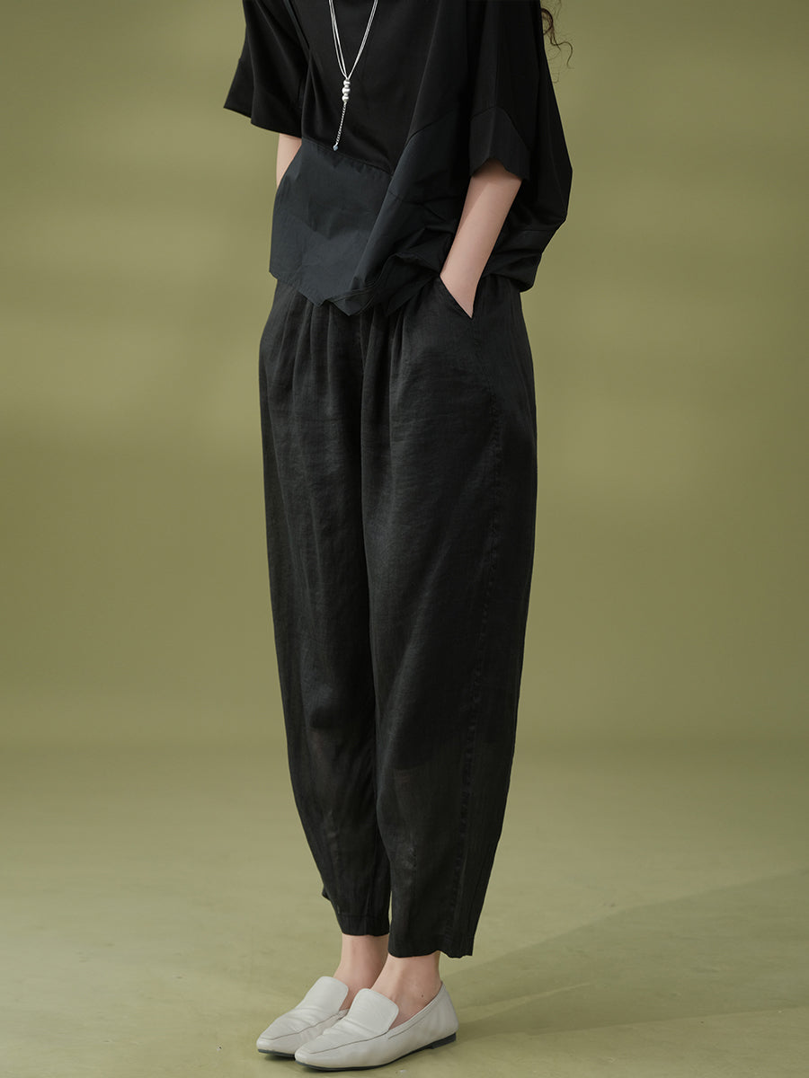 Summer Ramie Harem Pants Kl1022