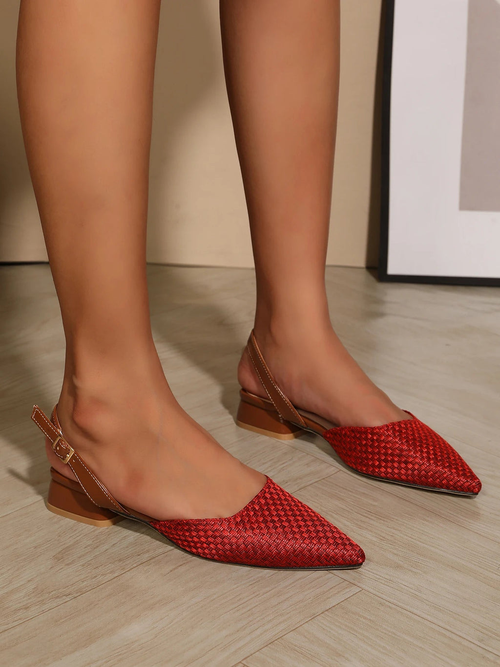 Classic Pointed Toe Block Heel Pumps Shoes, 1.06inch Heels for , Walking Shopping Summer Dress Shoes