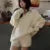 Korean Two-piece Set V-neck Loose Pullover Sweater Top Shorts Outfits Autumn New Suit Female Clothing