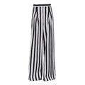 High Waist Zebra Printed Pants Loose Patchwork Wide Leg Trousers Contrast Pocket Flared Trousers