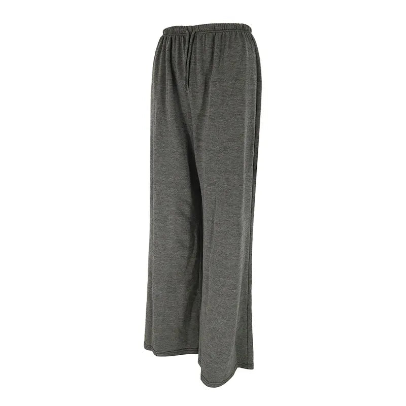 Trousers Autumn New Basic Straight Slim Pants Lady Simple Versatile Knitted Trousers