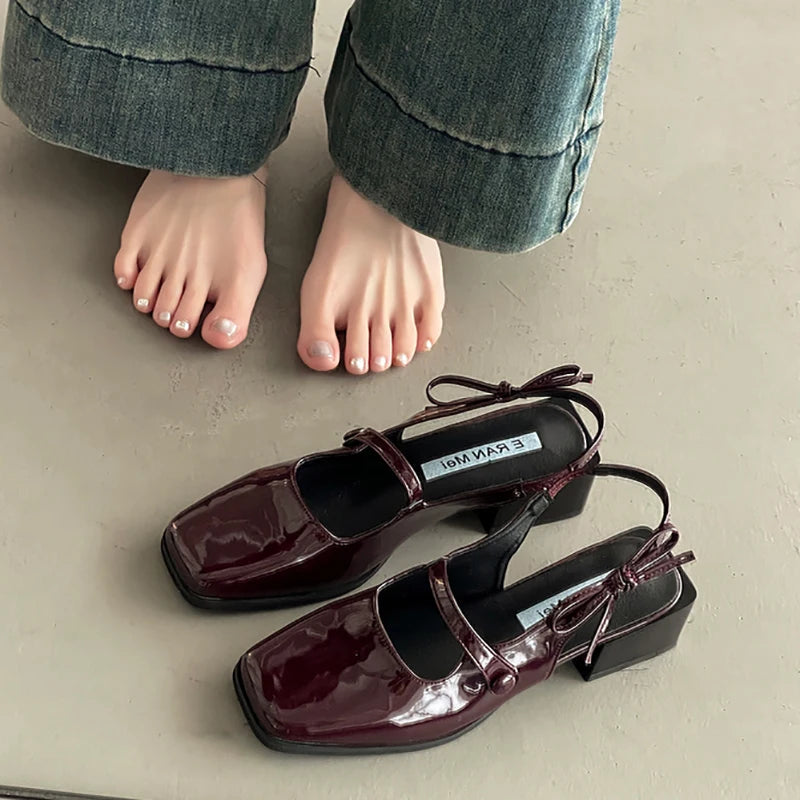 Summer Cover Toe Sandals Ankle Buckle Party Dress Singbacks Mules Shoes Zapatos De Mujer