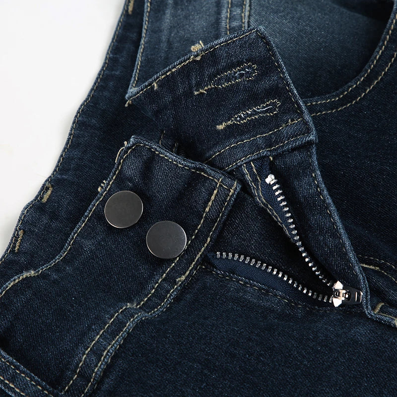 Y2k Flared Jeans Retro Button-up Low Rise Denim Pants Harajuku 2000s Trousers Basic Aesthetic Mom Jeans