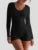 Skinny Ribbed Summer Yoga Jumpsuit Female Rompers Long Sleeve High Waist Bodysuit ’s Rompers