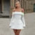 One-shoulder A-line Dress for Autumn New Slim Mini Dress Flare Long Sleeve Splice Female Party Dresses