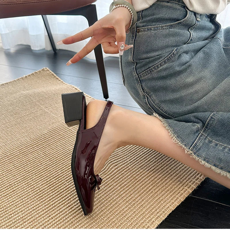 Summer Cover Toe Sandals Causal Street Style Dress Singbacks Mules Shoes Zapatos De Mujer