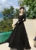 Knitted Dresses for Long Sleeves Square Collar A-line Autumn Maxi Dress Korean Vestidos Mujer New
