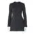 Long Sleeve Slim Mini Dress for A-line High Waist Two Pockets Autumn Winter New Party Dress Female