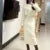 Korean Two-piece Skirt Sets Crop Jacket Coat Bodycon Midi Skirt Autumn Winter New Female Outfits