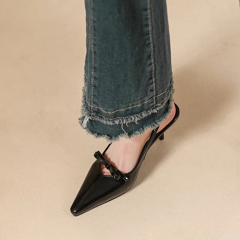 Summer New Color Highheeled Sandals for Bow Dress Single Party Wedding Shoes
