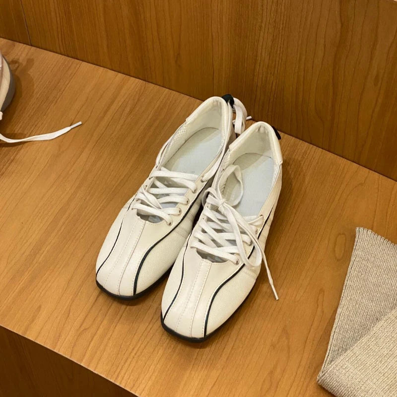 Autumn Black Ballet Shoes Flat Cross Strap Functional Shoes Comfortable Soft Bottom Mary Jane Shoes Ballet Sneakers