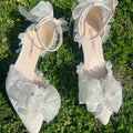 Party Shoes for Designer Shoes Sandals Bridal Shoes Lolita Heel With Pointed Head Shoes White
