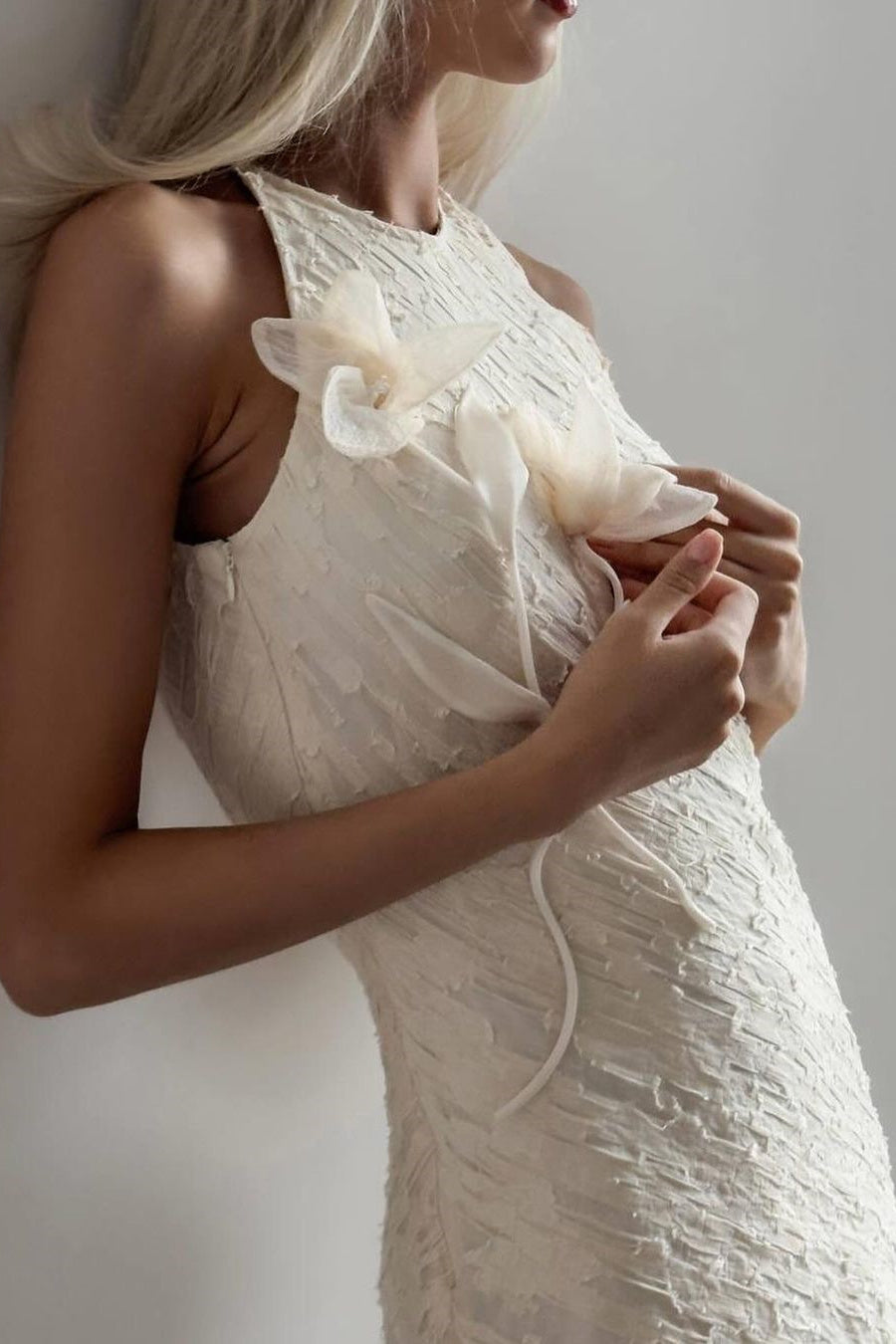 Julia Applique Sleeveless Midi Dress