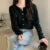 Spring Autumn ’s Knitted Cardigan Korean Single Breasted Long Sleeve Jumper Woman Round Neck Cardigans Outwear