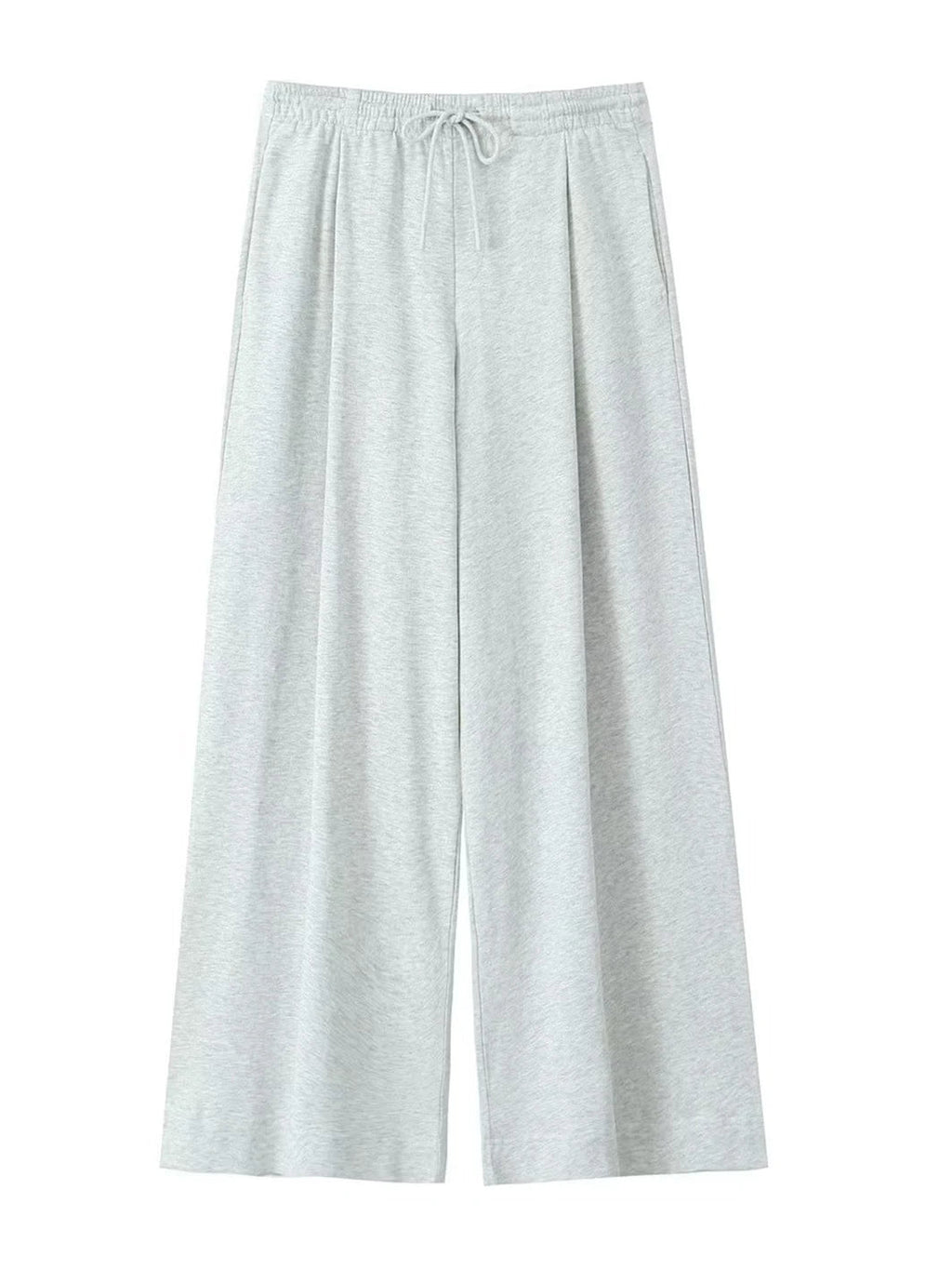 Woman Drawstring Long Pants Autumn High Waist Loose Wide Leg Trousers Female Sweatpants
