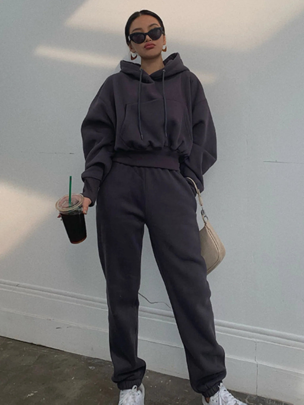 New Hoodies Suit Winter Spring Tracksuit Two Pieces Set Sports Pullover Sweatpants Sweatshirt Mujer