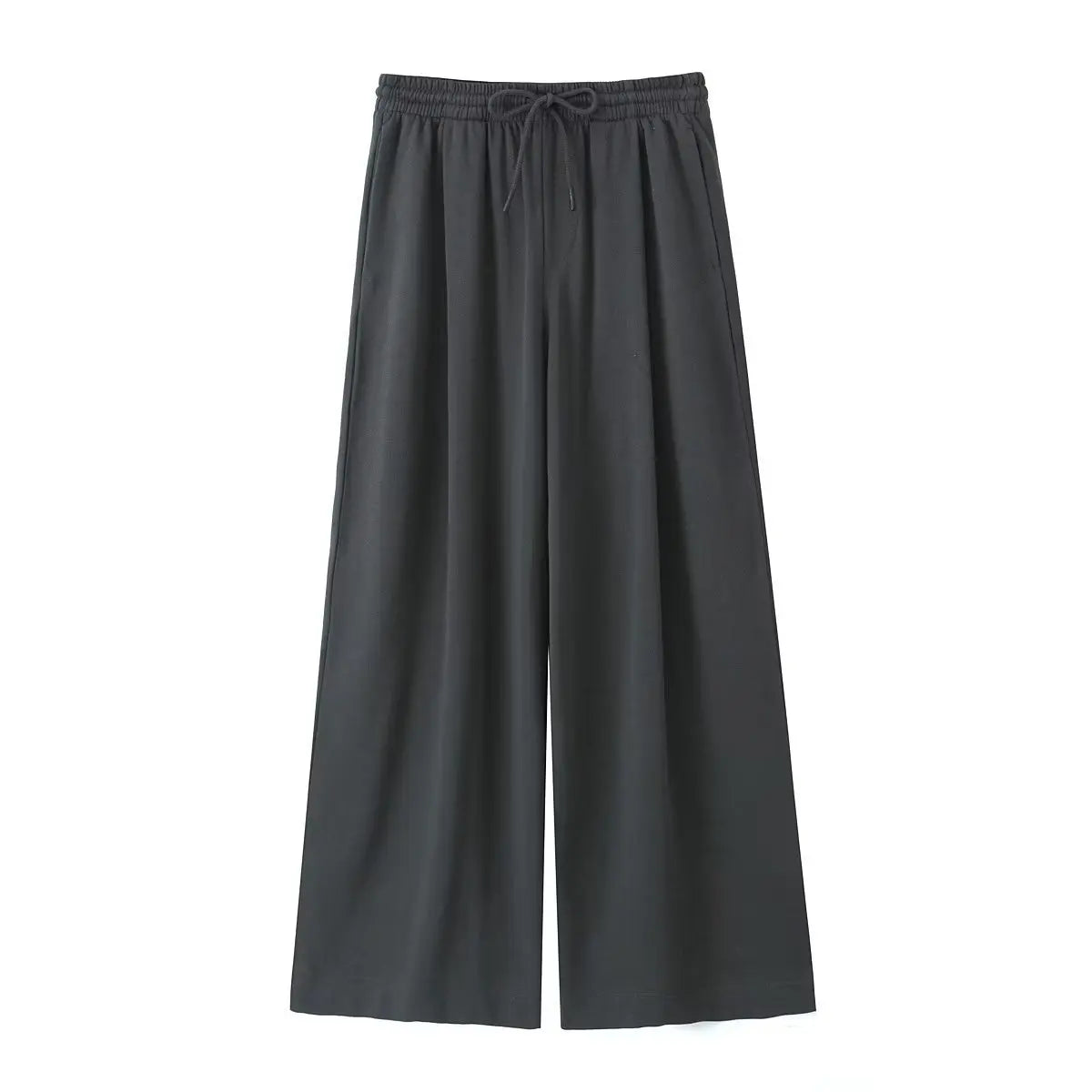 Woman Drawstring Long Pants Autumn High Waist Loose Wide Leg Trousers Female Sweatpants