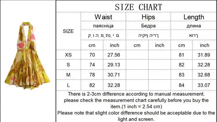Summer Print Dress New Vacation Style Sleeveless Mini Dress Backless High Street Bodycon Dress
