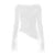 Lace Sheer T-shirt Cover-ups See Through Long Sleeve Asymmetrical Tees Shirt Mesh Crop Tops