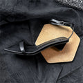 Leopard Sandals Leather Kitten High Heels Pointed Toe Party Wedding Shoes Woman Buckles Prom Summer Pumps